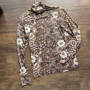 ULLA Johnson Floral Ivory & Coca, Boho Chiq Patterned Top